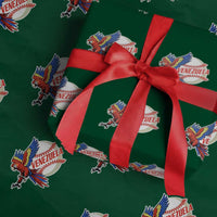Venezuela Baseball Flying Scarlet Macaw and Ball Wrapping Paper Roll Ara Macao Guacamaya Venezuelan Pride