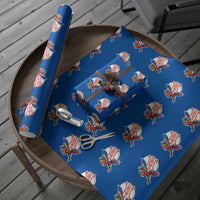 Venezuela Baseball Flying Scarlet Macaw and Ball Wrapping Paper Roll Ara Macao Guacamaya Venezuelan Pride