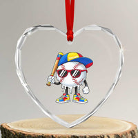 Venezuela Baseball Heart Crystal Glass Ornament Venezuelan Pride Baseball Life Style Youth Drip Baseball Boys Kid