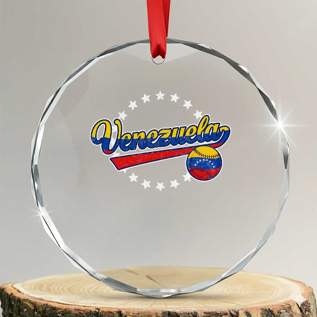 Venezuela Baseball Jersey Venezuelan Sport Fan Crystal Glass Ornament