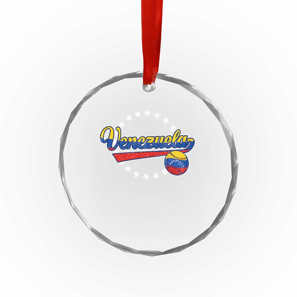 Venezuela Baseball Jersey Venezuelan Sport Fan Crystal Glass Ornament