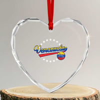 Venezuela Baseball Jersey Venezuelan Sport Fan Heart Crystal Glass Ornament