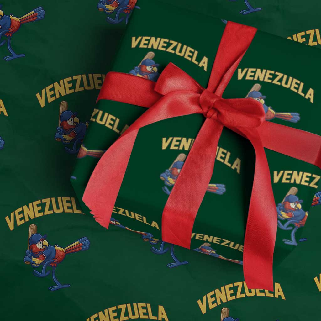 Venezuela Baseball Macaw Batter Wrapping Paper Roll Ara Macao Guacamaya Venezuelan Pride