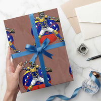 Venezuela Baseball Pitcher Skeleton Wrapping Paper Roll Venezuelan Flag Venezuela Pride Sports Fans