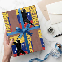 Venezuela Baseball Pride Vintage Flag Wrapping Paper Roll Venezuelan Sports Fan Gift for Latino Beisbol Lovers