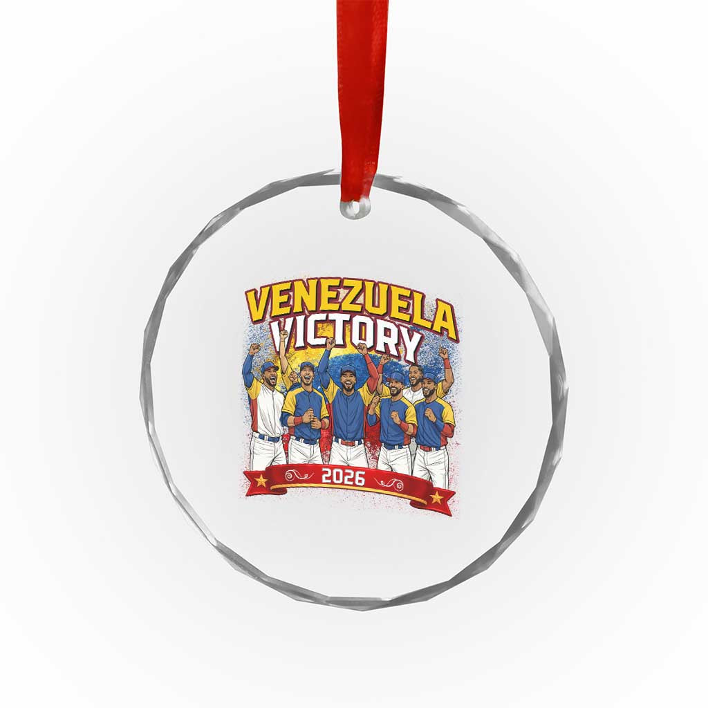 Venezuela Baseball Victory Crystal Glass Ornament Venezuelan Pride Gift