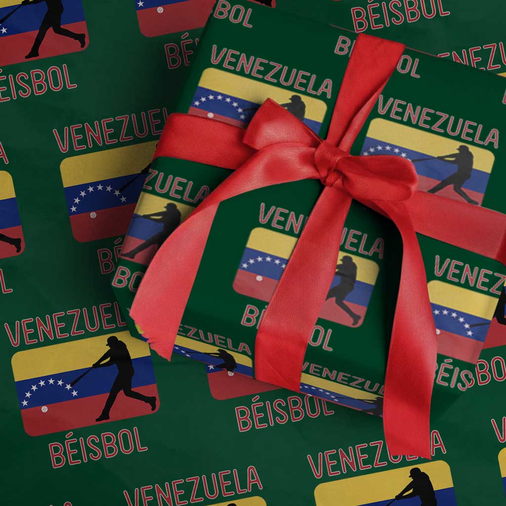 Venezuela Beisbol Flag Wrapping Paper Roll Venezuelan Baseball Pride Latino Sports Fans