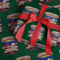 Venezuela Campeones 2026 Baseball Championship Wrapping Paper Roll Vintage Venezuelan Flag