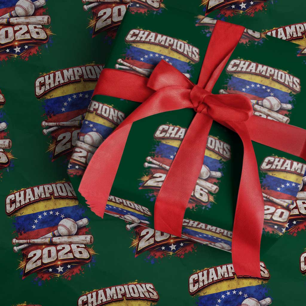 Venezuela Champions 2026 Baseball Lover Venezuelan Flag Wrapping Paper Roll