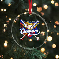 Venezuela Champions 2026 Crystal Glass Ornament Baseball Lover Home Plate Drip