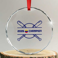 Venezuela Champions 2026 Crystal Glass Ornament Baseball Pride Gift