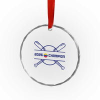 Venezuela Champions 2026 Crystal Glass Ornament Baseball Pride Gift