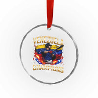 Venezuela Champions 2026 Crystal Glass Ornament Beisbol Venezuelan Pride Flag Baseball Fans