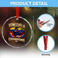 Venezuela Champions 2026 Crystal Glass Ornament Beisbol Venezuelan Pride Flag Baseball Fans