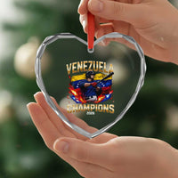 Venezuela Champions 2026 Heart Crystal Glass Ornament Beisbol Venezuelan Pride Flag Baseball Fans