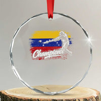 Venezuela Champions Baseball Batter Venezuelan Sport Fan Crystal Glass Ornament