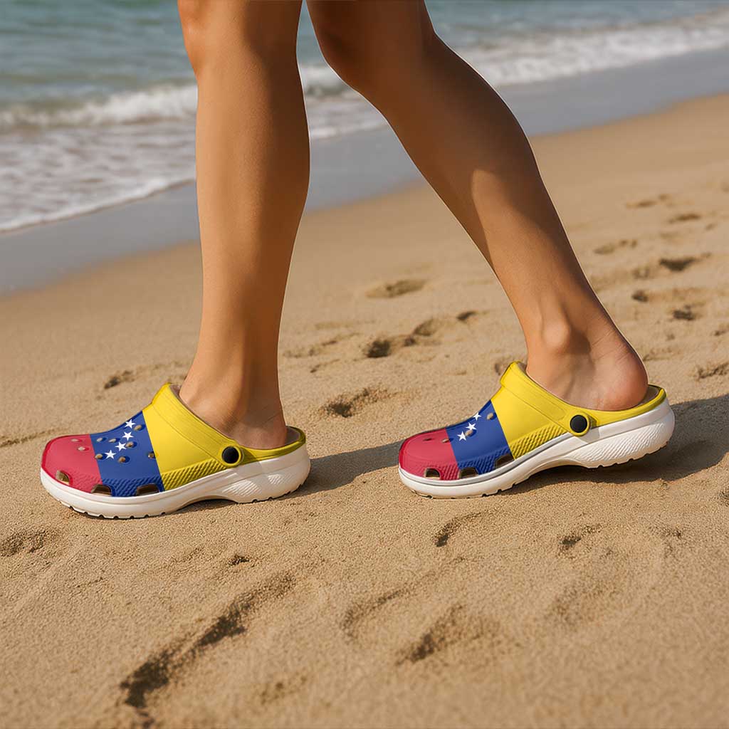 Venezuela Clogs Shoes Heritage Palette Flag-Inspired - Wonder Print Shop