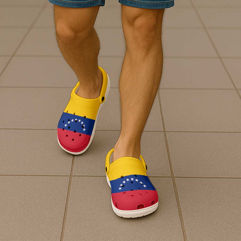 Venezuela Clogs Shoes Heritage Palette Flag-Inspired - Wonder Print Shop