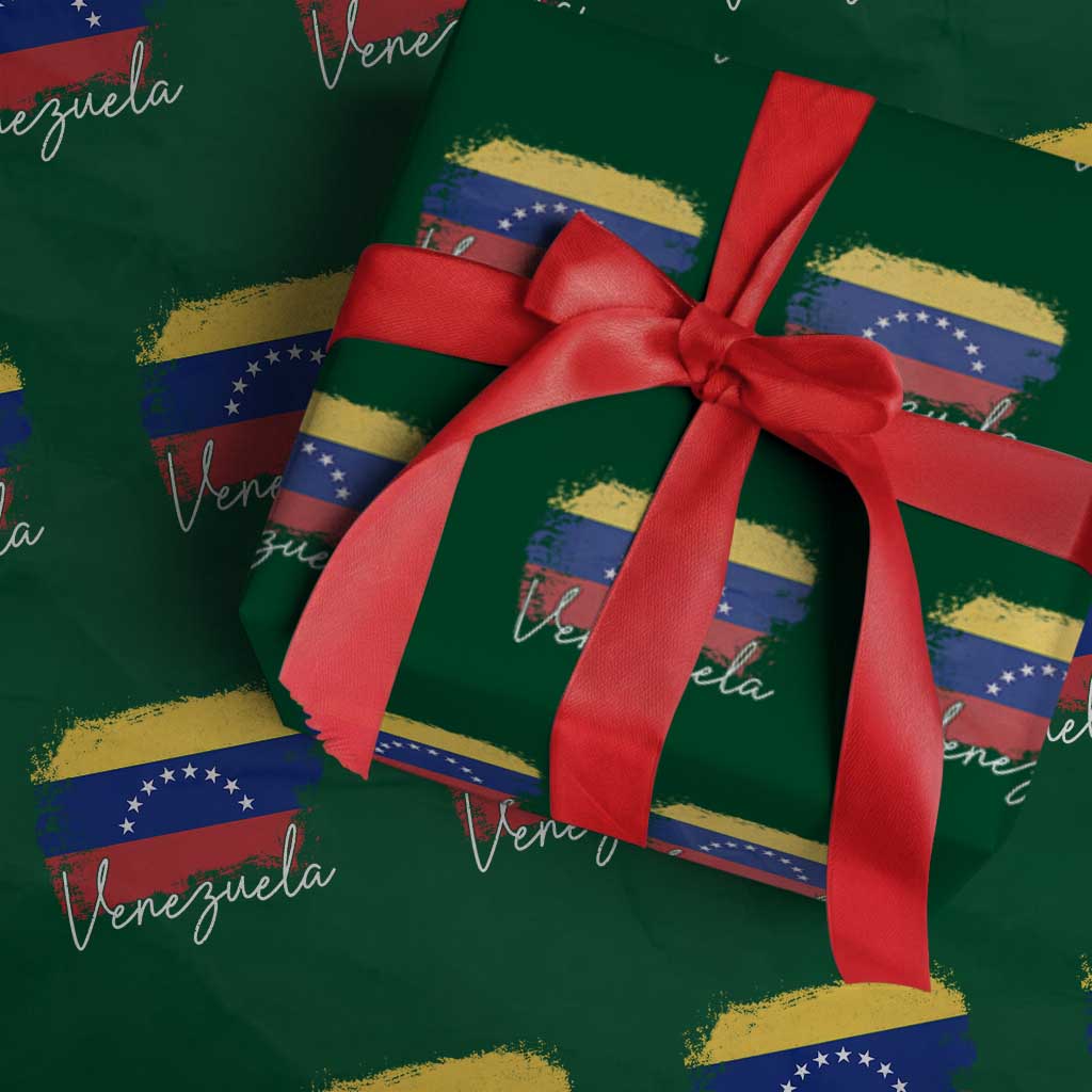 Venezuela Flag Pride Patriotic Wrapping Paper Roll for Venezuelan Roost - Wonder Print Shop