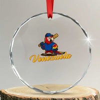 Venezuela Guacamaya Macaw Baseball Crystal Glass Ornament Venezuelan Pride Latino Beisbol Fans