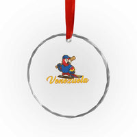 Venezuela Guacamaya Macaw Baseball Crystal Glass Ornament Venezuelan Pride Latino Beisbol Fans