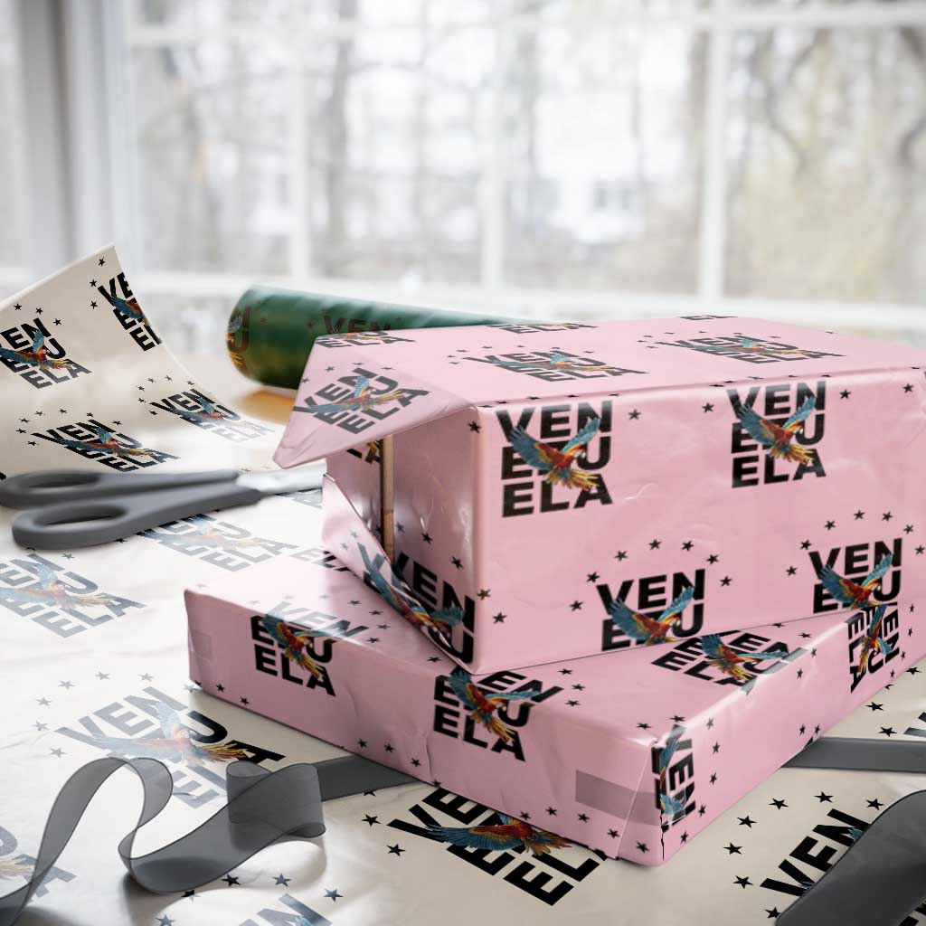 Venezuela Pride Flying Macaw Wrapping Paper Roll Ara Macao Guacamaya Venezuelan Pride Tropical Bird