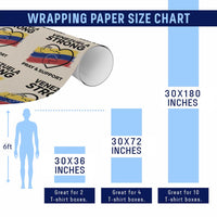 Venezuela Strong Pray and Support Wrapping Paper Roll Solidarity Patriotic Venezuelan Flag Map Heart
