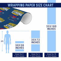 Venezuela Strong Support and Solidarity Wrapping Paper Roll Patriotic Venezuelan Flag Country Map