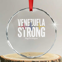 Venezuela Strong Venezuelan Heartbeat Crystal Glass Ornament Solidarity Resilience Hope and Prayer