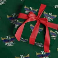 Venezuelan Pride Wrapping Paper Roll Te Quiero Libre Venezuela Flag Wings - Wonder Print Shop