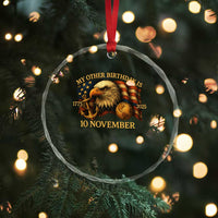 Veteran 250th Anniversary Crystal Glass Ornament My Other Birthday Is 10 November 1775 TS10