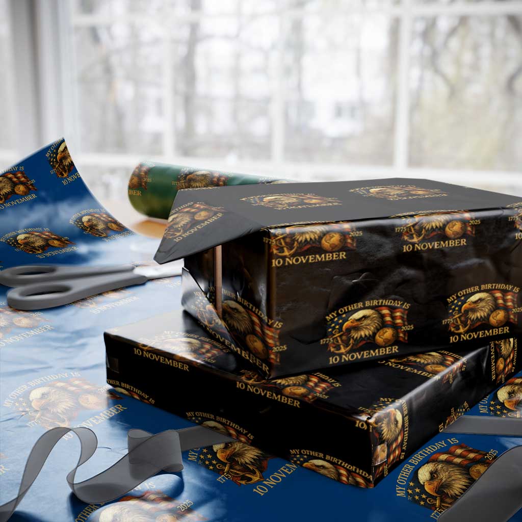 Veteran 250th Anniversary Wrapping Paper Roll My Other Birthday Is 10 November 1775 - Wonder Print Shop