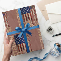 Veteran Of The United States Wrapping Paper Roll Army US Flag Veteran Patriotic