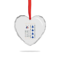 Veteran Of The US Air Force Heart Crystal Glass Ornament Vintage Camo USA Flag Veterans - Wonder Print Shop
