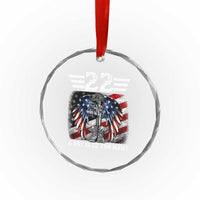 Veteran Suicide Awareness Crystal Glass Ornament 22 A Day Is 22 Too Many Vintage American Flag - Wonder Print Shop