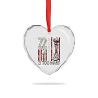 Veteran Suicide Awareness Heart Crystal Glass Ornament 22 A Day Is 22 Too Many - Wonder Print Shop