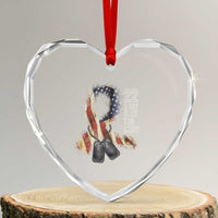 Veteran Suicide Awareness Heart Crystal Glass Ornament 22 A Day Is 22 Too Many American Flag Ribbon - Wonder Print Shop