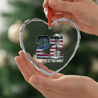 Veteran Suicide Awareness Heart Crystal Glass Ornament 22 A Day is 22 Too Many Veteran Lives Matter - Wonder Print Shop