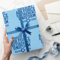 Veteran US Air Force Wrapping Paper Roll This Is My Retirement Uniform - Wonder Print Shop