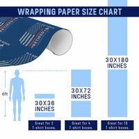 Veteran US Air Force Wrapping Paper Roll Vintage USA Flag Veterans - Wonder Print Shop