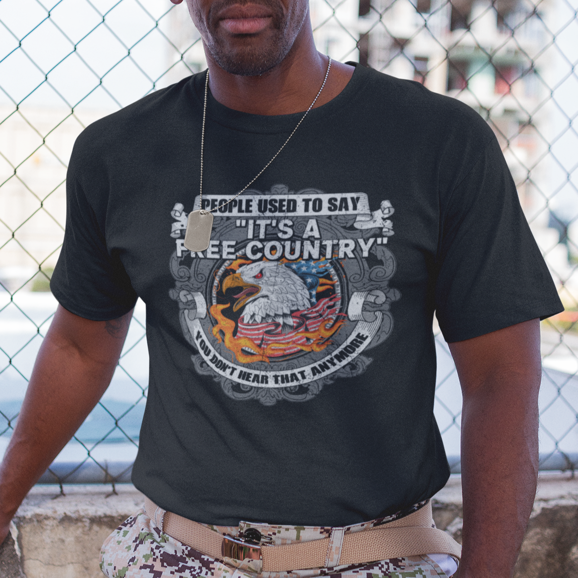 American Patriotic T Shirt People Used To Say It's A Free Country You Don't Hear That Anymore - Wonder Print Shop