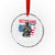 Veterans Against Fascists Crystal Glass Ornament Patriotic Soldier Vintage American Flag - Wonder Print Shop