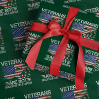 Veterans Are Not Suckers Or Losers Wrapping Paper Roll Veteran Vintage US Flag Protest