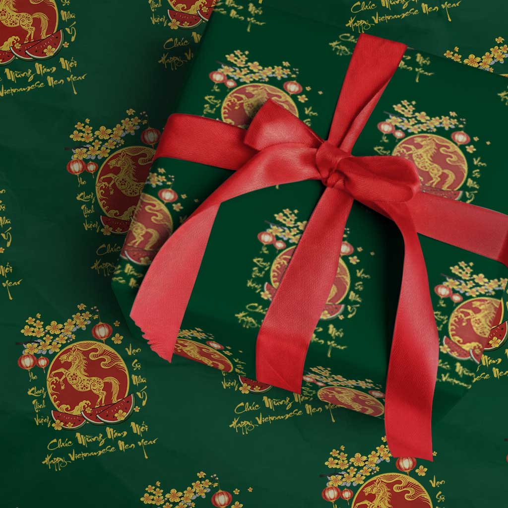 Vietnamese Lunar New Year 2026 Wrapping Paper Roll Chuc Mung Nam Moi Tet Holiday Horse Zodiac