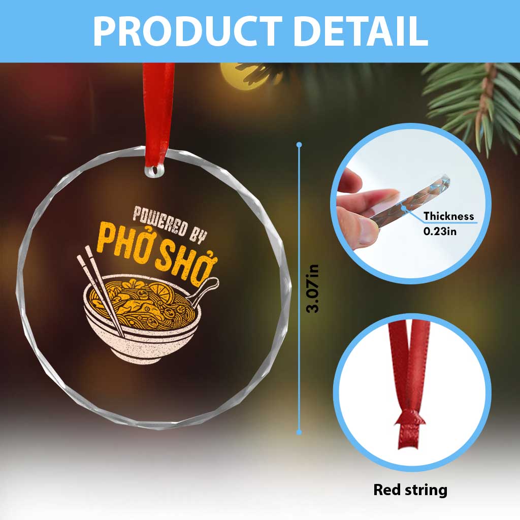 Vietnamese Pho Crystal Glass Ornament Funny Vietnam Foodie Food Humor