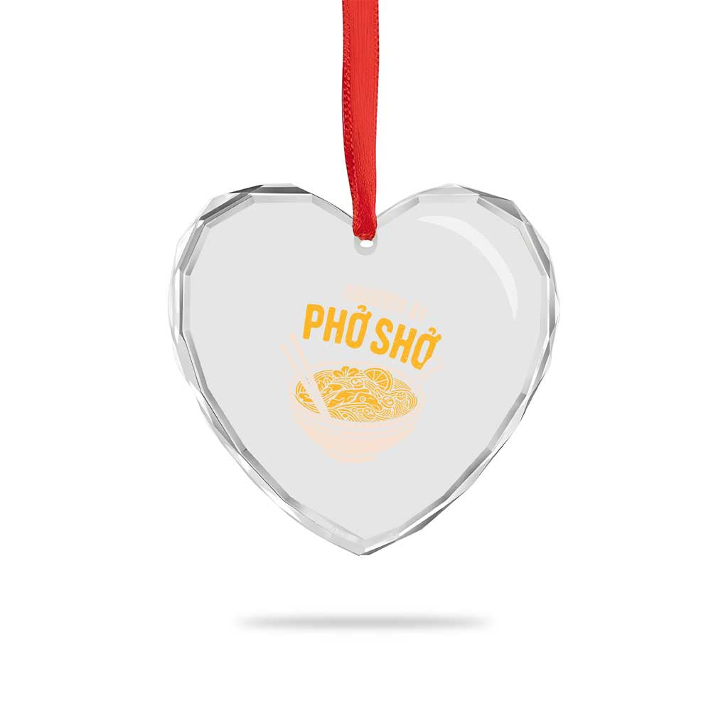 Vietnamese Pho Heart Crystal Glass Ornament Funny Vietnam Foodie Food Humor