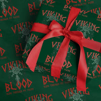 Viking Blood Runs Through My Veins Wrapping Paper Roll Compass Vegvisir Nordic Rune Celtic