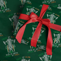 Viking By Blood Irish By Birth Patriot By Choice Wrapping Paper Roll Irish Viking Axes Celtic Knot - Wonder Print Shop