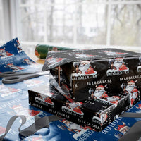 Viking Christmas Wrapping Paper Roll Fa La La La Valhalla La Viking Santa Gnome - Wonder Print Shop