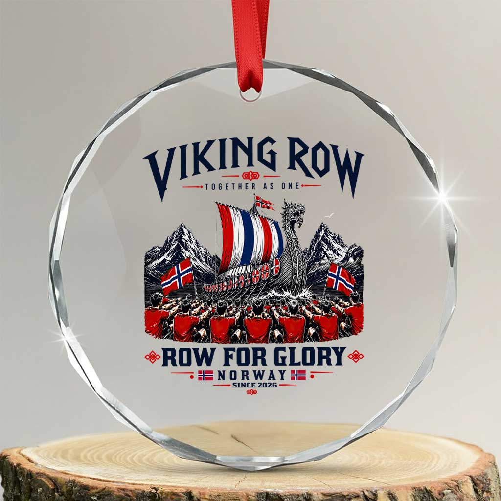 Viking Row Ro Ro Norway Norge Norwegian Flag Crystal Glass Ornament Row For Glory Norway Together As One Retro Football Fans